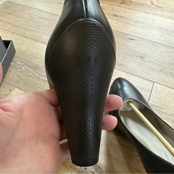 NIB Ecco Sculptured 75 Round Toe Textured Heel Leather Heels Size 41, 10-10.5 - Picture 8 of 12